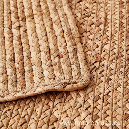 Natural fiber water Hyacinth Woven braided rugs carpet